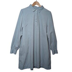 Vineyard Vines Pippa Corduroy Dress Womens Large Blue Button-Down